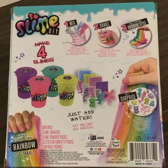 Slime Shaker 4-Pack DIY Rainbow Glitter Confetti - Picture 2 of 2